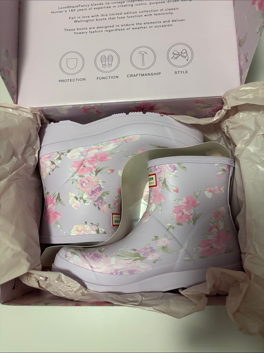 Hunter LoveShackFancy Play short rain boot - Picture 11 of 11